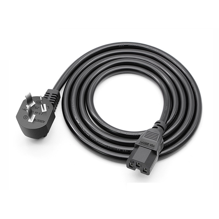 國(guó)標(biāo)三孔凹槽插頭線WST-009